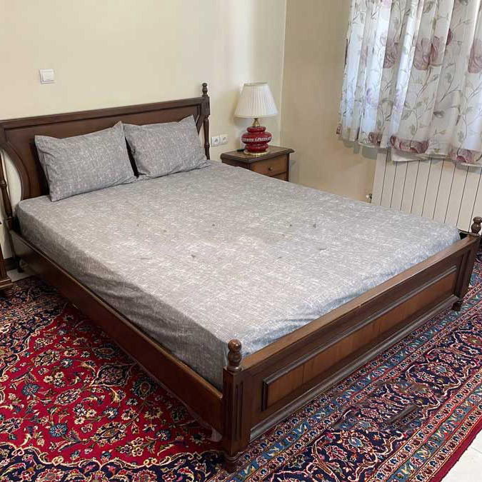 سرویس ملحفه مدل کشدار تخت طرح پتینه 2 نفره 3 تکه
