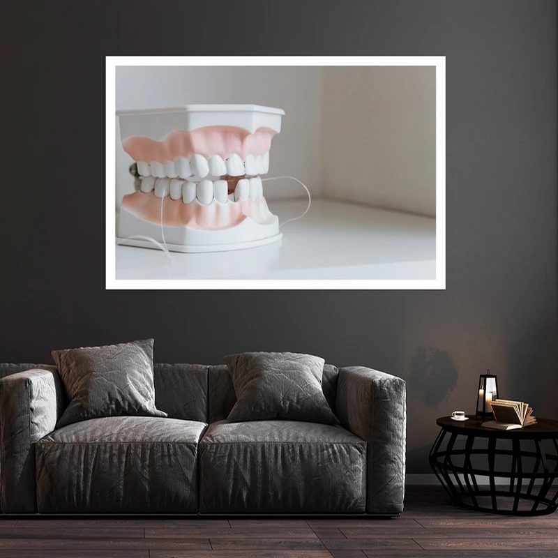 تابلو بکلیت طرح دندان و دندانپزشکی مدل قاب شاسی W-s9448