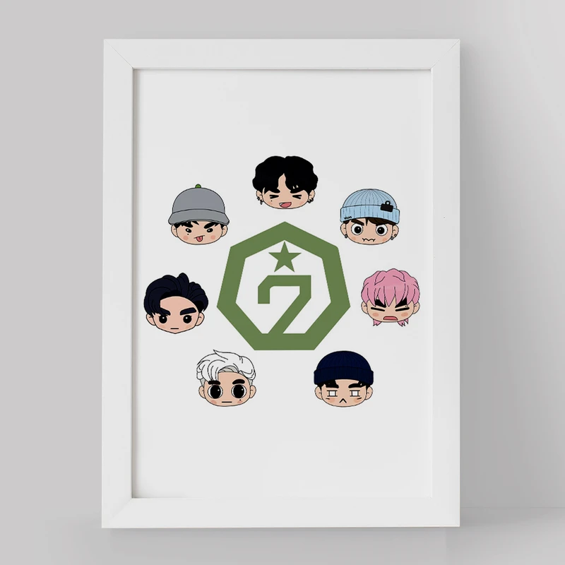 تابلو خندالو مدل گروه گات سون GOT7 کد 11653
