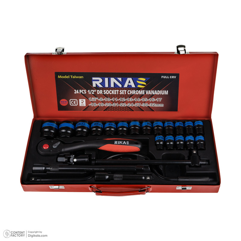 آچار بکس ریناس مدل سما تولز مجموعه 25 عددی