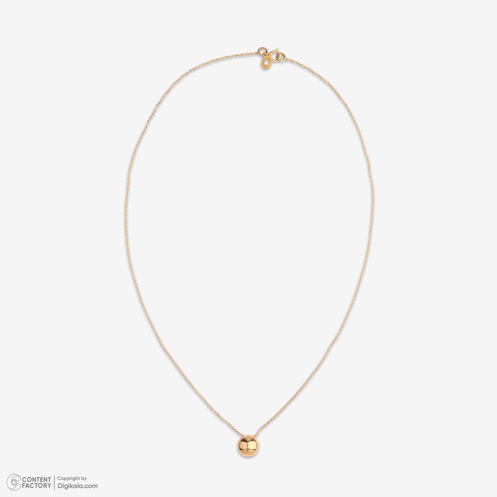 گردنبند طلا 18 عیار زنانه با زنجیر حلقه‌ای (فلامینگو) سنجاق مدل آبنبات کد NZ555 -  - 8
