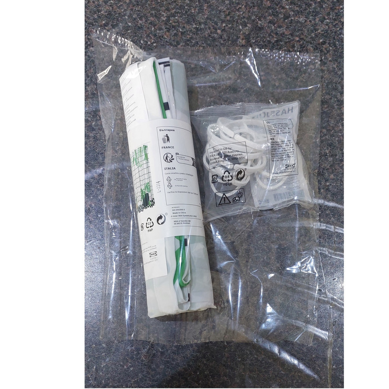 پرده حمام ایکیا مدل SNÖJONKVILL سایز 180x200 سانتی متر به همراه قلاب