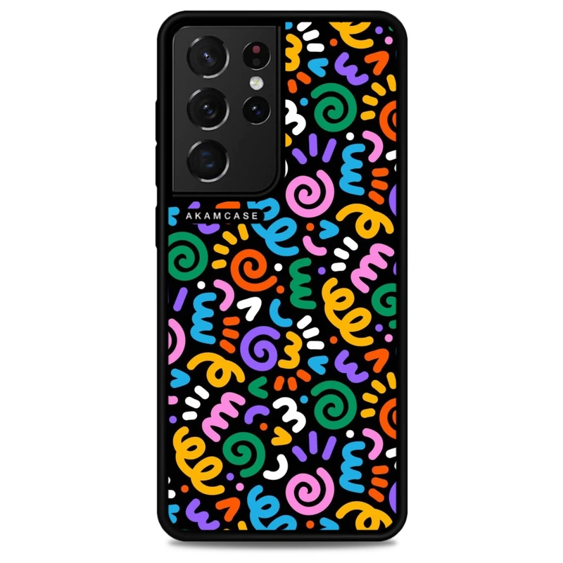 کاور آکام مدل AMC-WSGS21U-DOODLE13 مناسب برای گوشی موبایل سامسونگ Galaxy S21 Ultra