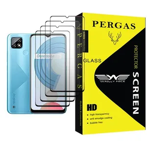 Waily Nice Pergas Glass MIX004 Screen Protector For Realme C21 Pack Of 4