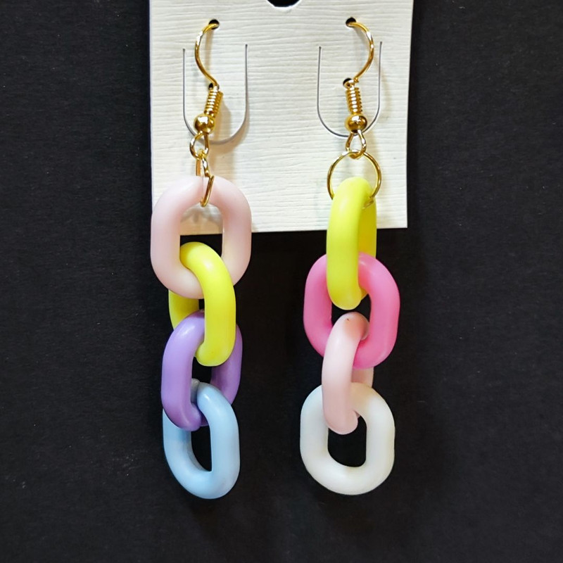 گوشواره دخترانه مدل پاستیلی 8585 گوشواره دخترانه مدل پاستیلی 8585