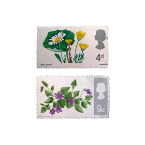 تمبر یادگاری طرح طبیعت مدل گل کد gol-446 مجموعه 2 عددی