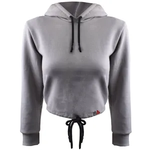 هودی زنانه آلفامد مدل TSSTN001 رنگ طوسی