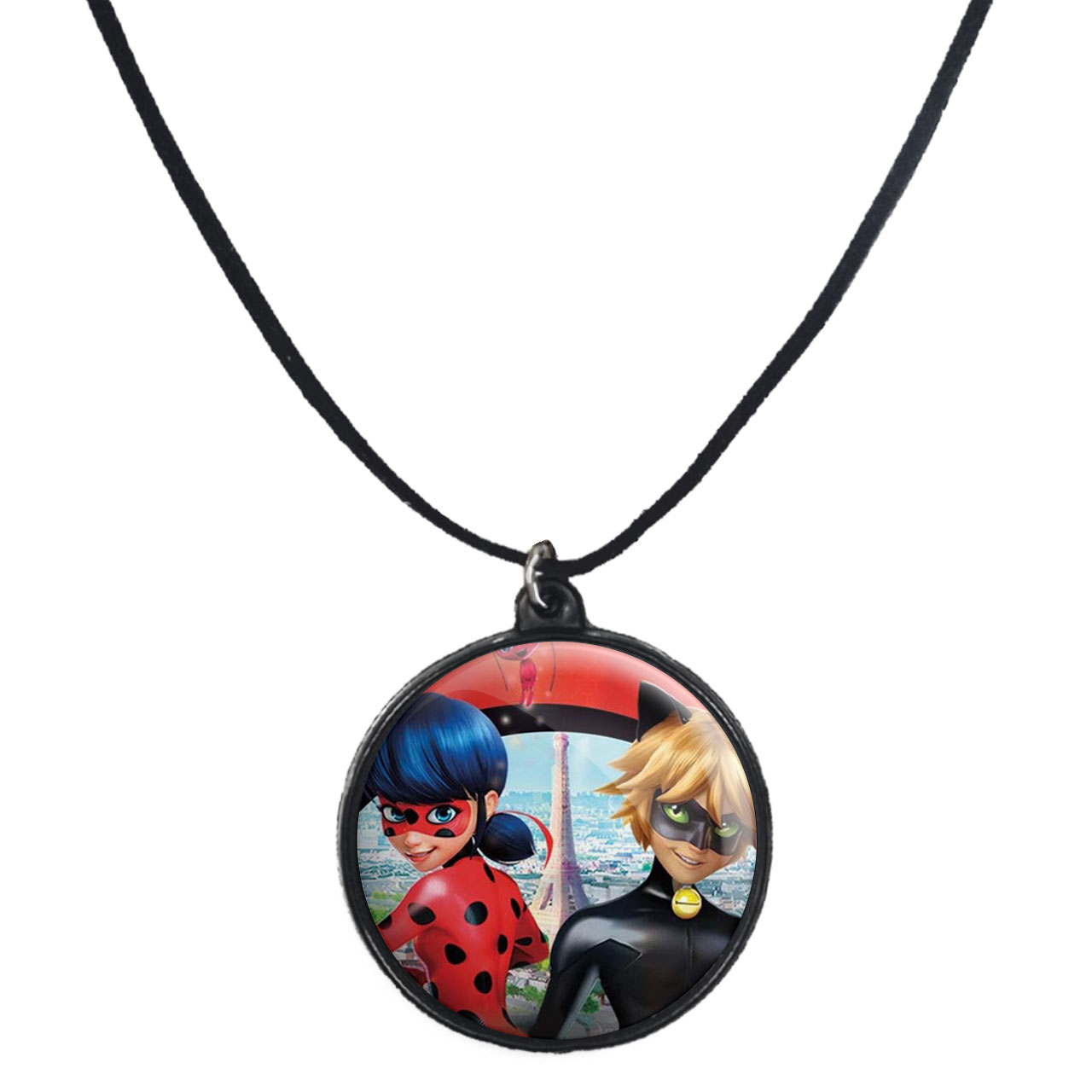 گردنبند پرمانه طرح کفشدوزکی کد pmb.1306 مدل دو طرفه