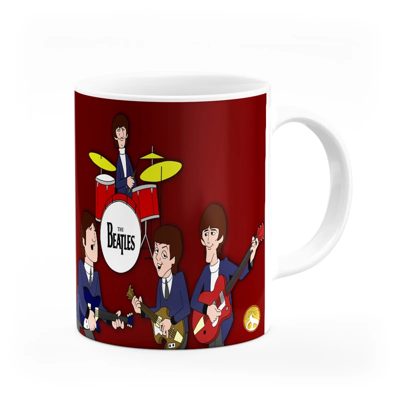 ماگ هومرو طرح گروه راک بیتلز مدل MG9480