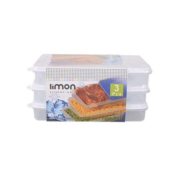 ظرف نگهدارنده لیمون مدل نسترن کد MD434  بسته 3 عددی