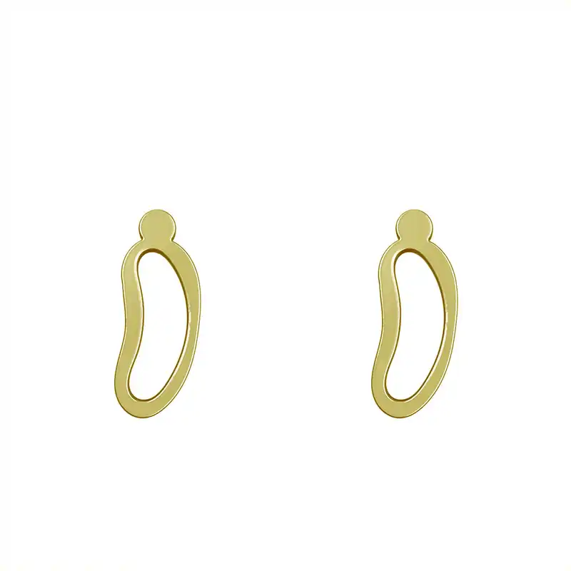 گوشواره طلا 18 عیار زنانه مدوپد مدل هندسی کد GA1-15049