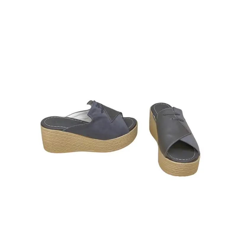 صندل زنانه مدل مرجان هورس بیاله رنگ طوسی