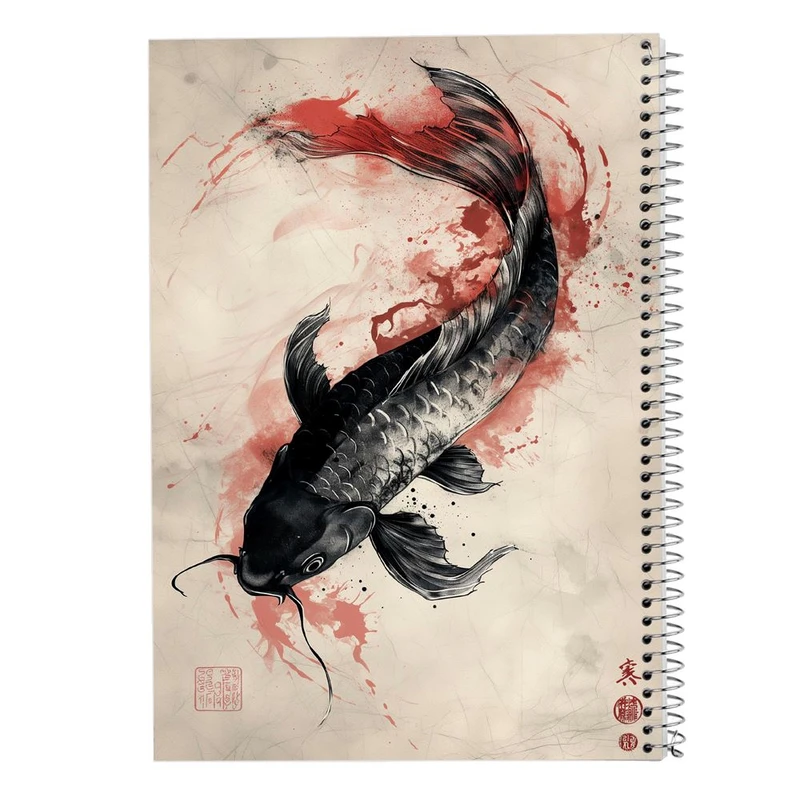 دفتر ژورنال نویسی 50 برگ مدوپد مدل نقطه ای طرح ماهی کد DF16011