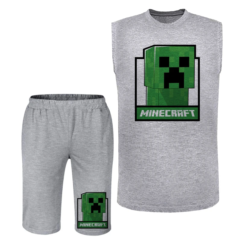 ست تاپ و شلوارک مردانه مدل ماینکرفت کد A388