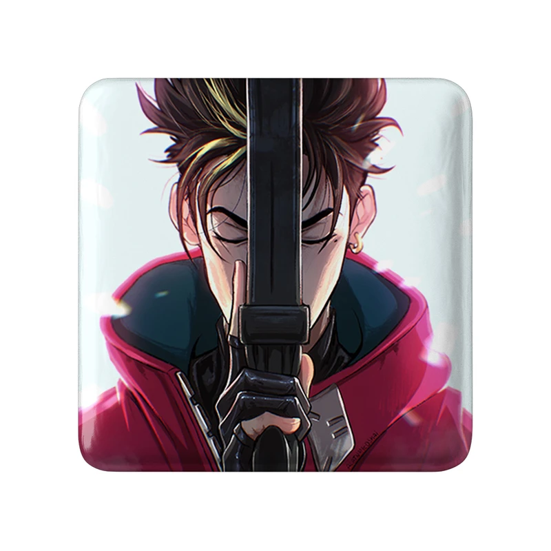 مگنت خندالو طرح وش انیمه تریگان (Trigun) مدل مربعی کد 36265