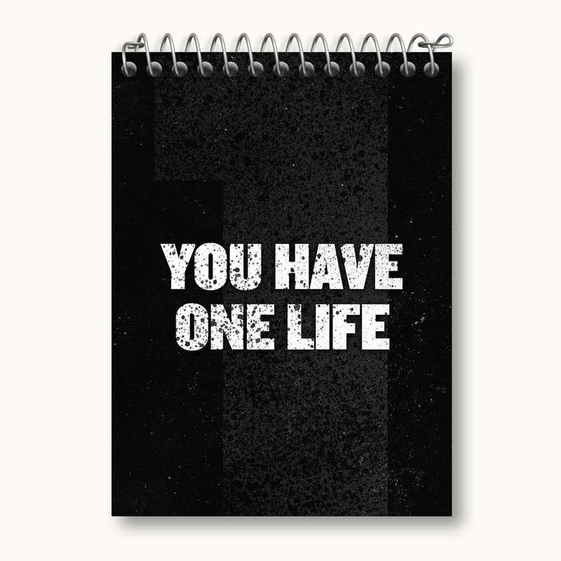 دفتر یادداشت 50 برگ خندالو مدل You Have One Life کد 10039