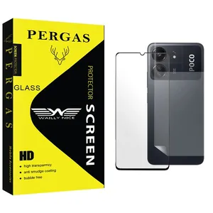 Waily Nice Pergas Screen Protector For Xiaomi  Poco C65 With Back Protector