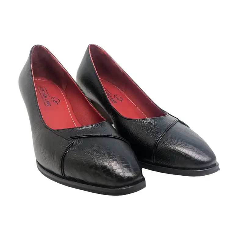 کفش زنانه سرزمین چرم کد 1697 رنگ مشکی