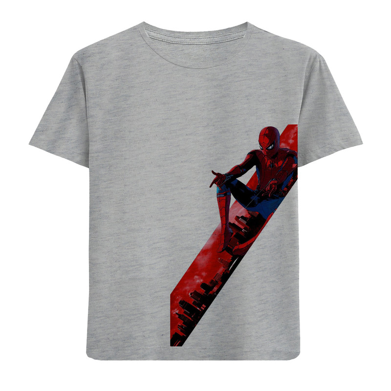 تی شرت آستین کوتاه پسرانه مدل مرد عنکبوتی N170