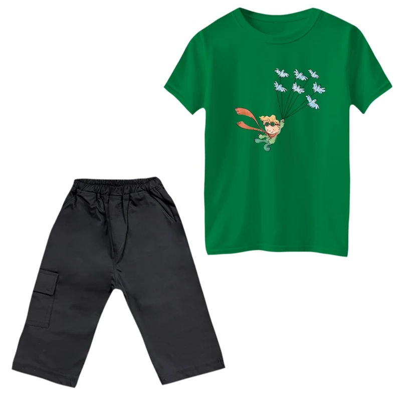 ست تی‌شرت و شلوارک پسرانه مدل شازده کوچولو 10