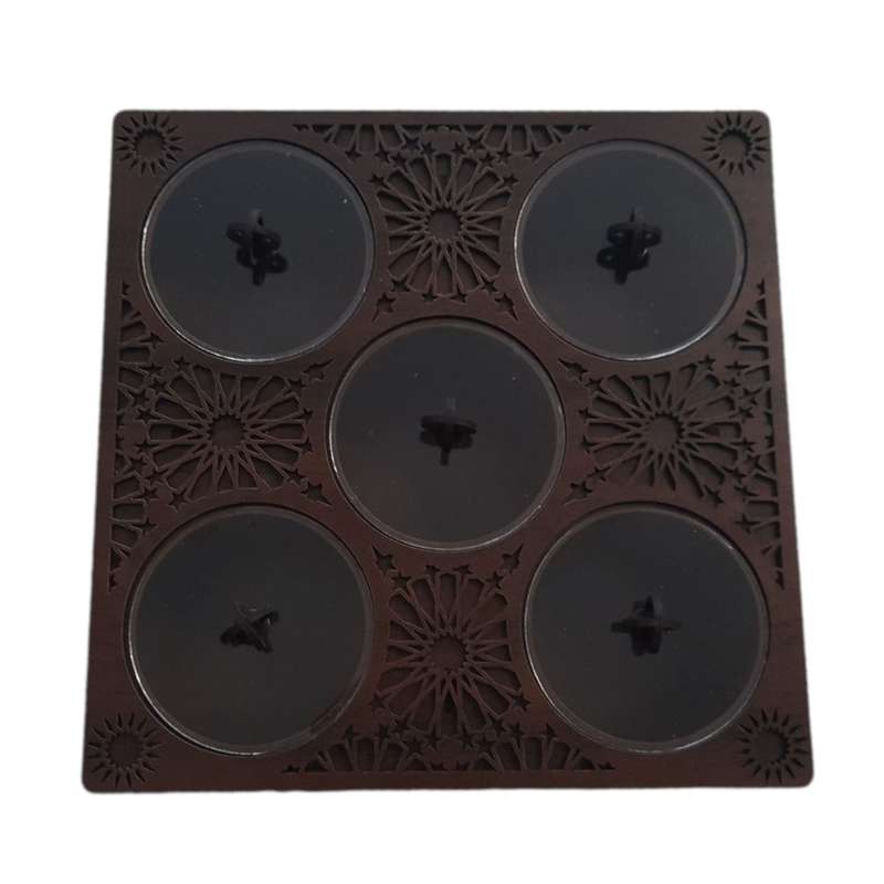 جعبه پذیرایی طرح خاتم پنج خانه