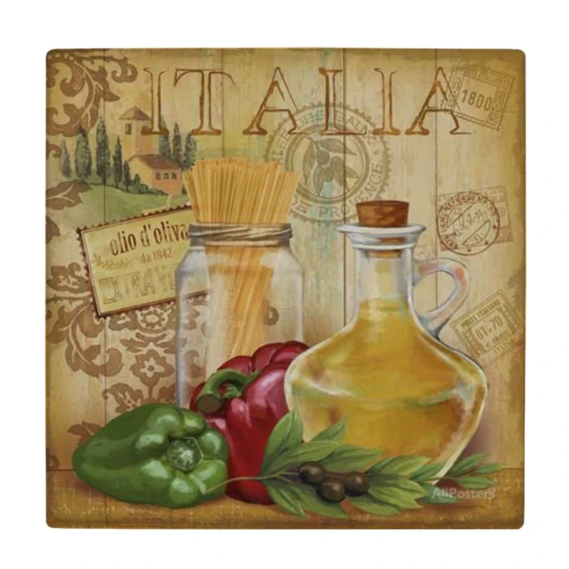 زیر لیوانی طرح روغن زیتون و میوه ها کد    3603397_1442