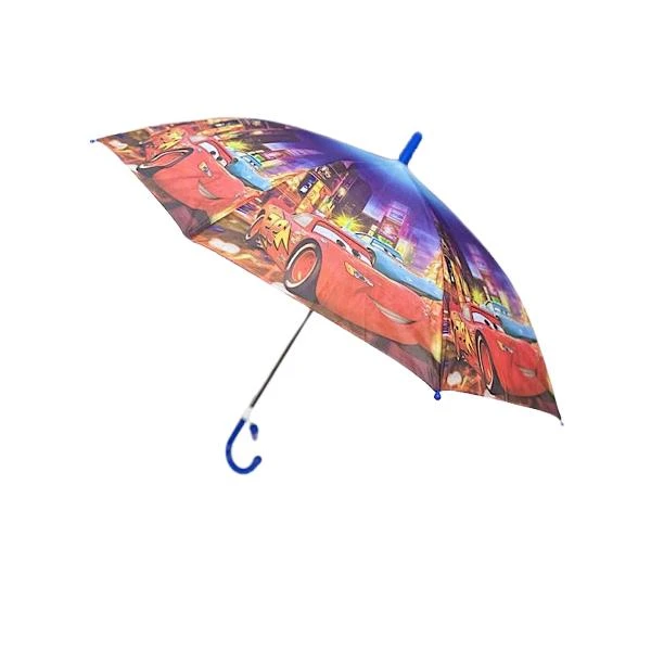 چتر بچگانه 8 پره مدل ماشین قهرمان قطر 80 سانتی‌متر