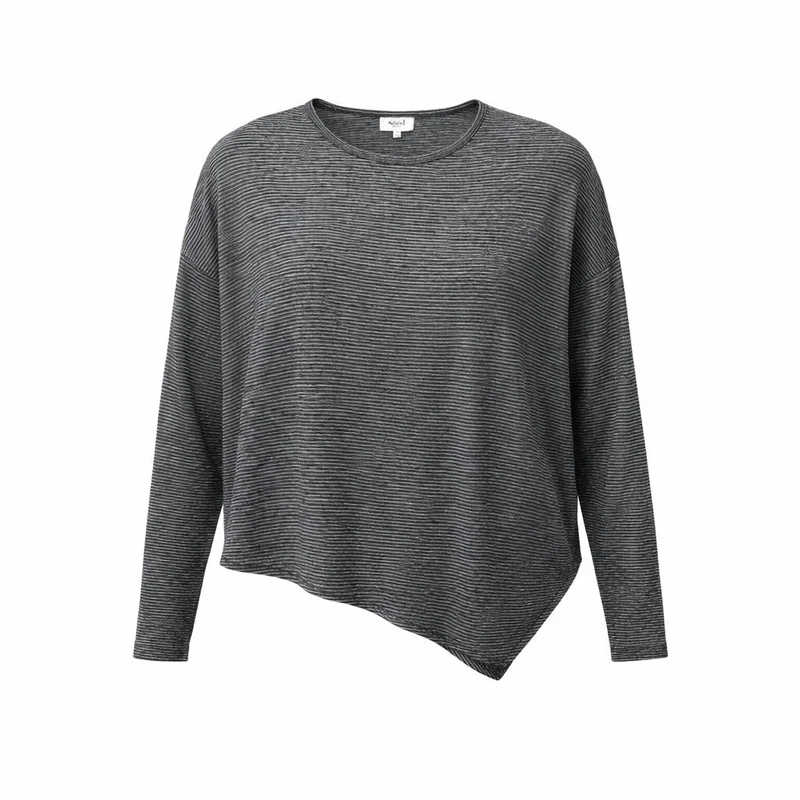 بلوز آستین بلند یقه گرد زنانه مدل 829