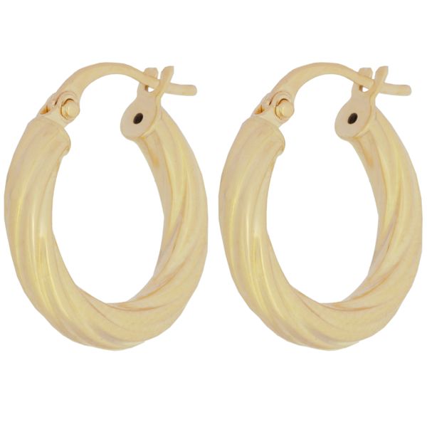 گوشواره طلا 18 عیار زنانه طلای مستجابی مدل حلقه ای  کد 11