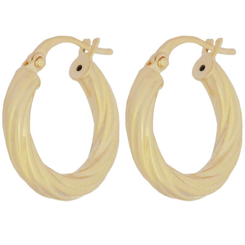 گوشواره طلا 18 عیار زنانه طلای مستجابی مدل حلقه ای  کد 11