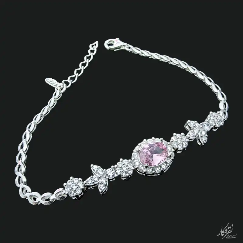 دستبند نقره زنانه مسعود جلالی نقره کار مدل 30676