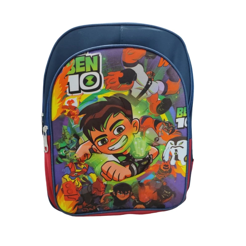 کوله پشتی مدرسه مدل سه زیپ طرح بنتن کد 007