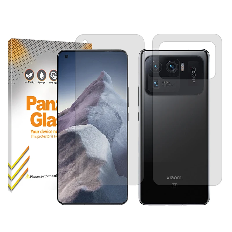 محافظ صفحه نمایش شفاف پنزر گلس مدل Resistant مناسب برای گوشی موبایل شیائومی Mi 11 Ultra به همراه محافظ پشت گوشی