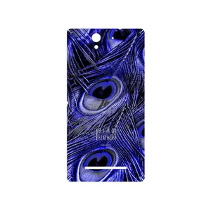 MAHOOT Purple Feather Cover Sticker for Sony Xperia C3 Dual
