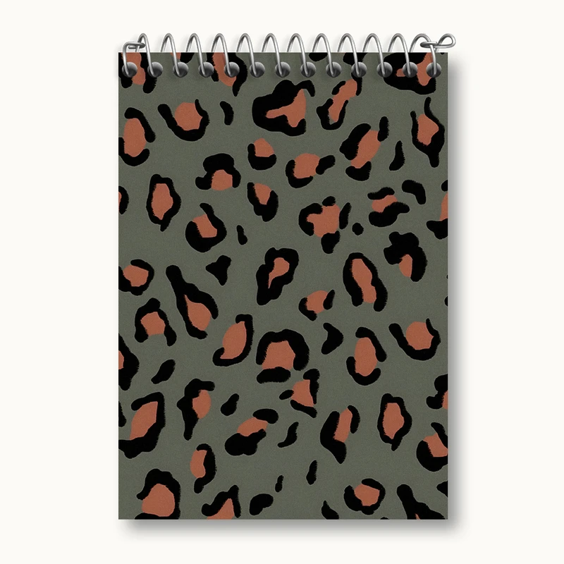 دفتر یادداشت 50 برگ خندالو طرح پترن پلنگی کد N2622