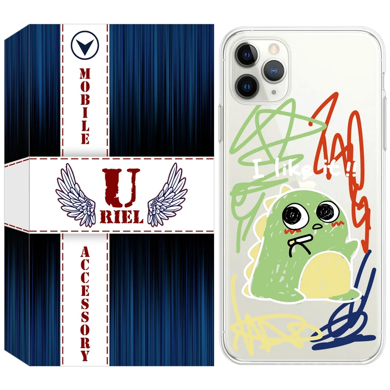 کاور یوریل مدل Clear کد 21 طرح دایناسور نقاش مناسب برای گوشی موبایل اپل iPhone 11 Pro Max
