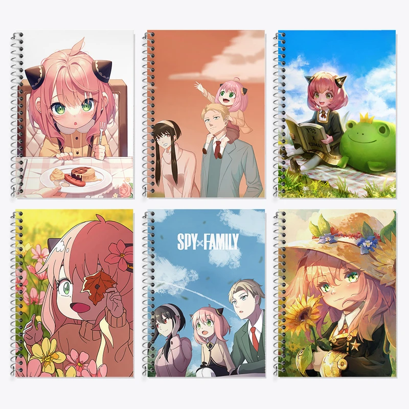 دفتر زبان 50 برگ خندالو مدل دو خط طرح آنیا فورجرانیمه اسپای ایکس فمیلی کد 695 مجموعه 6 عددی