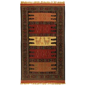 گلیم دستبافت دو متری کد 990763