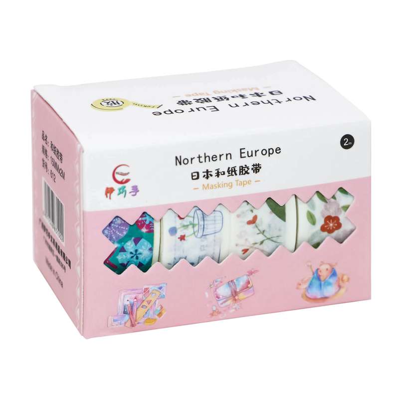 چسب کاغذی مدل واشی طرح Dreams عرض 1.5 سانتی متر مجموعه 4 عددی