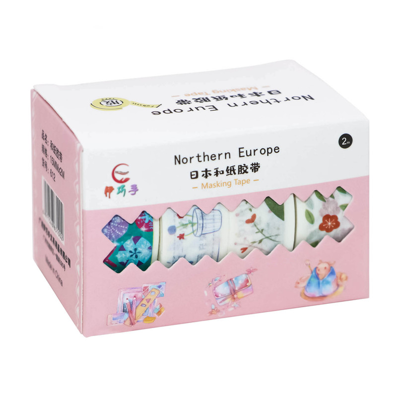 چسب کاغذی مدل واشی طرح Dreams عرض 1.5 سانتی متر مجموعه 4 عددی