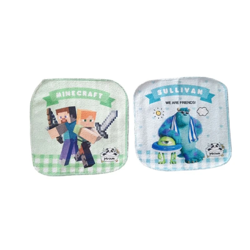 حوله دست و صورت مدل سالیوان و ماینکرفت سایز 20x20 سانتی متر کد mn141 بسته 2 عددی