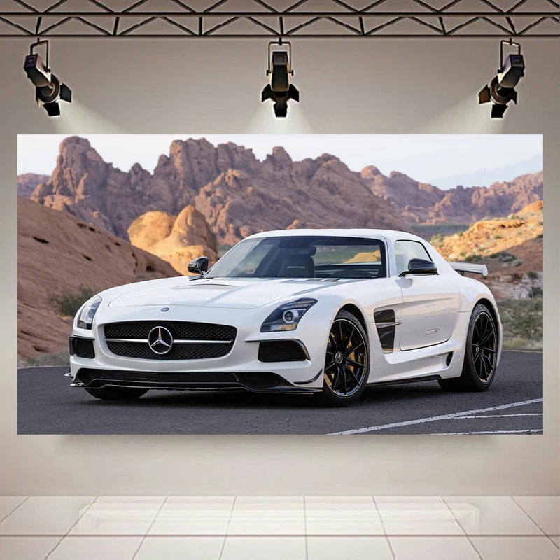 پوستر طرح ماشین مدل مرسدس بنز AMG SLS Black series کد AR13270