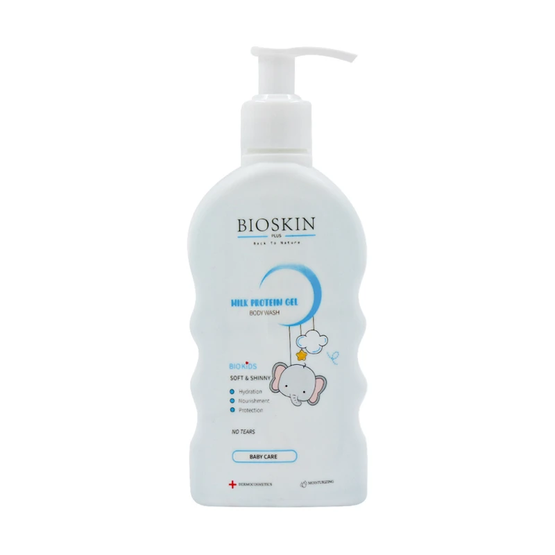 ژل شسشتو کودک بایو اسکین مدل milk-protein حجم 200 میلی لیتر