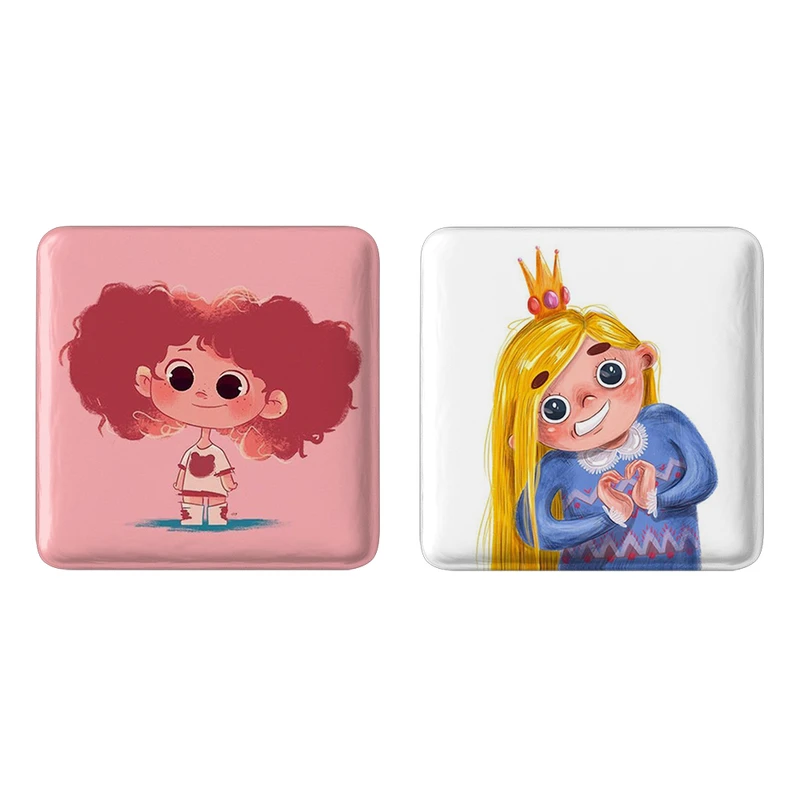 مگنت خندالو مدل دخترونه کد 16321635 مجموعه 2 عددی