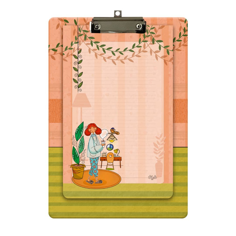 تخته شاسی دایان مدل چک لیست طرح آنجل 8 سایز b5 به همراه کاغذ یادداشت