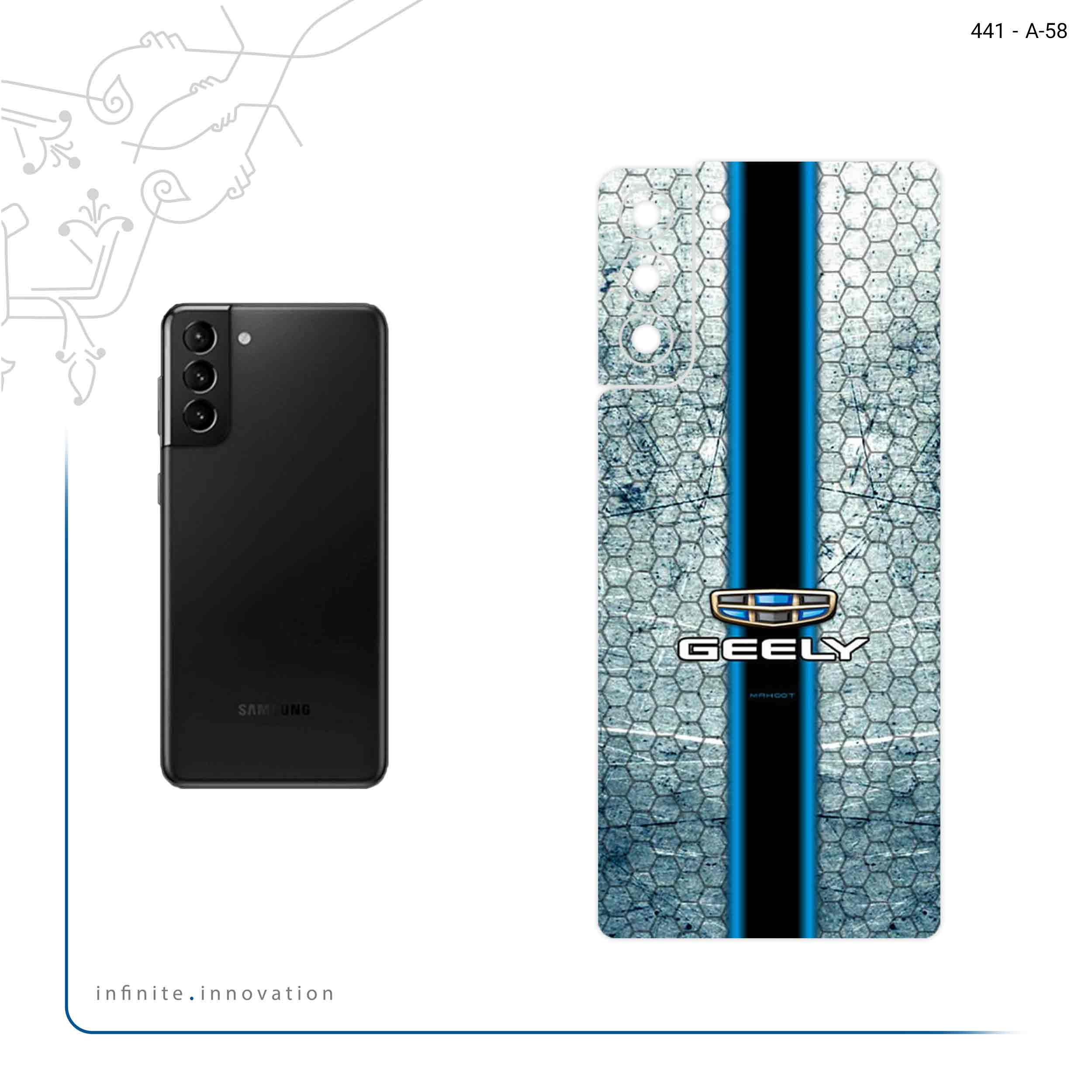 برچسب پوششی ماهوت مدل GEELY مناسب برای گوشی موبایل سامسونگ Galaxy S21 Plus 5G