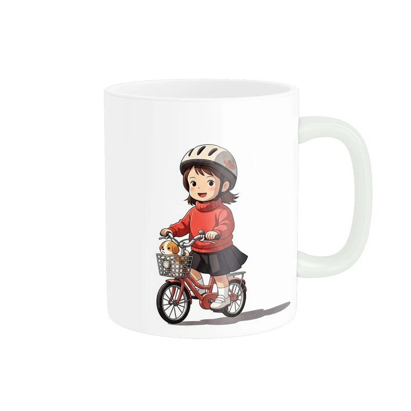 ماگ پاد آفرین مدل دختر دوچرخه سوار و سگ کیوت کد 1963