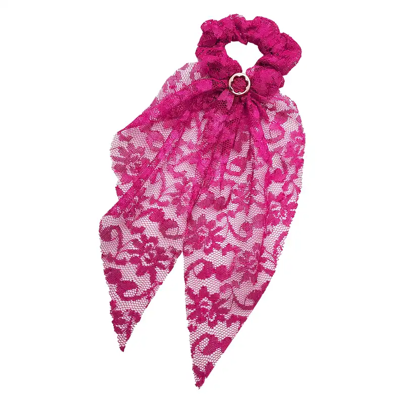 کش مو زنانه مدل گل بهاری طرح دنباله دار کد KSH750-1