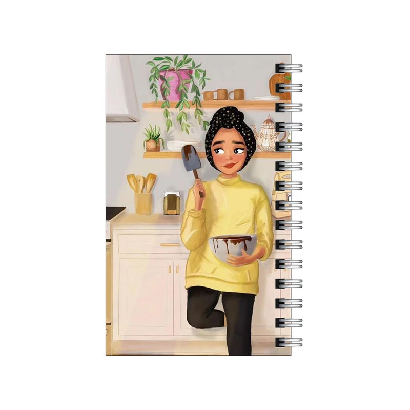 دفترچه یادداشت مدل to do list طرح دختر کیک پز کد 6818714