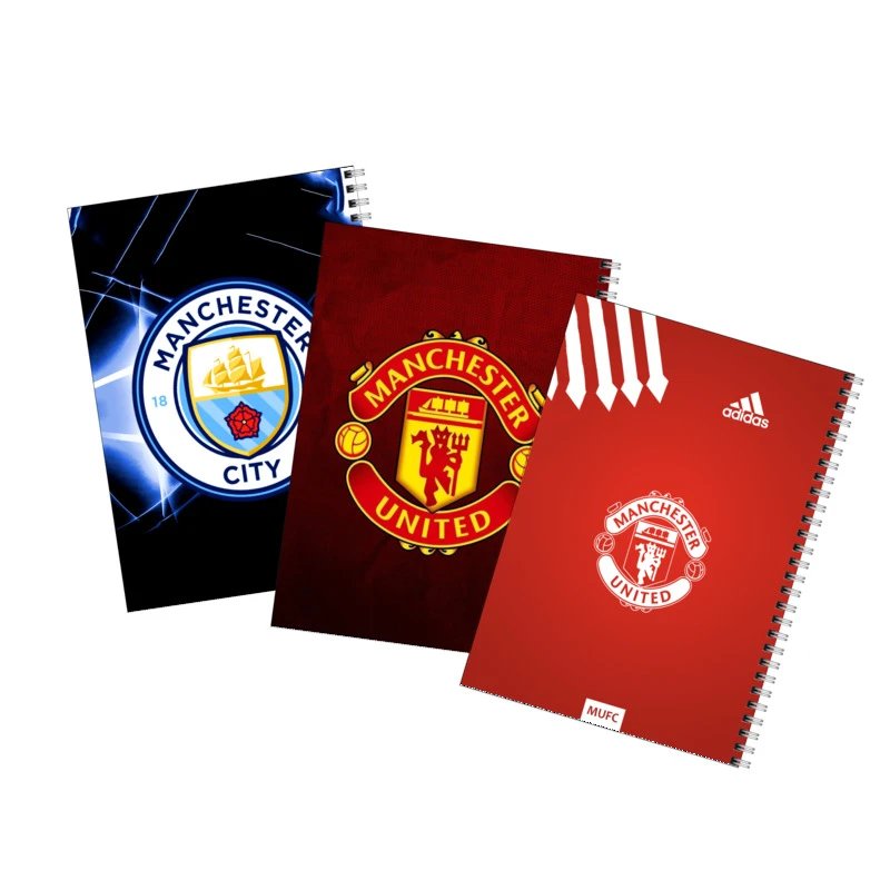 دفتر مشق 50 برگ بامبیلیپ طرح لوگو تیم منچستر کد 28 مجموعه 3 عددی